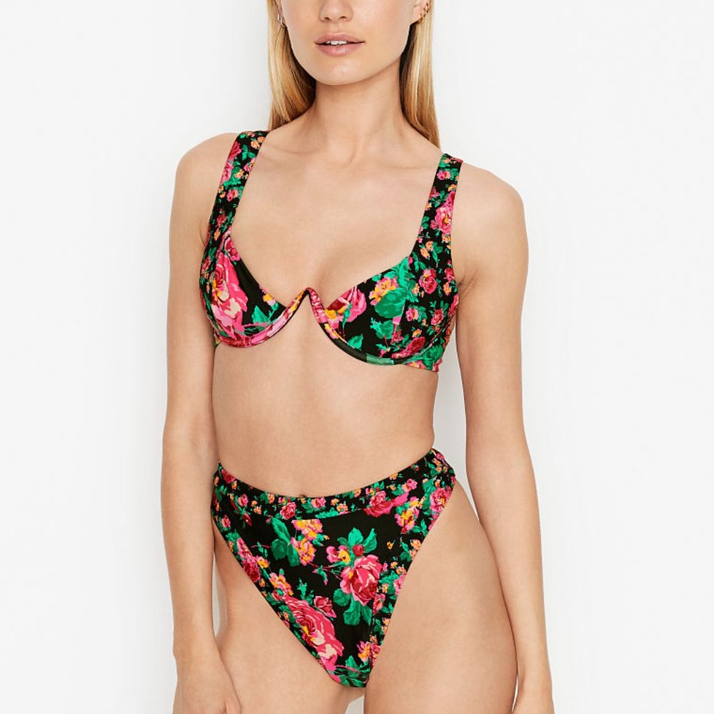 For Love & Lemons Rosewater Underwire Swim Top